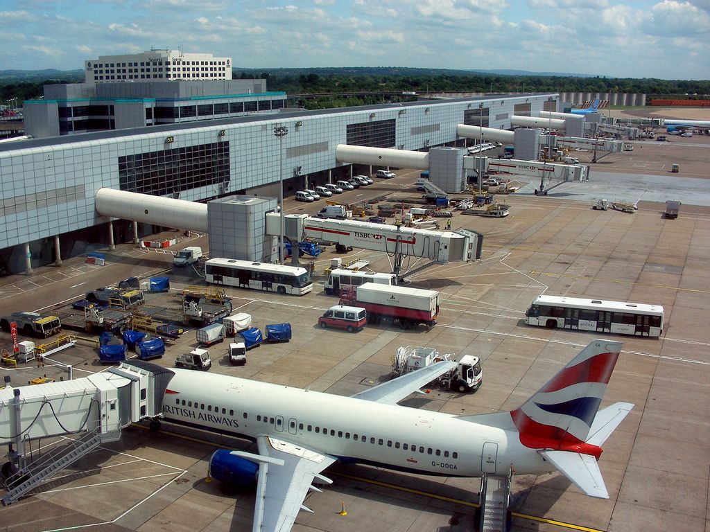 London Gatwick Airport (LGW) North Terminal exterior, United Kingdom