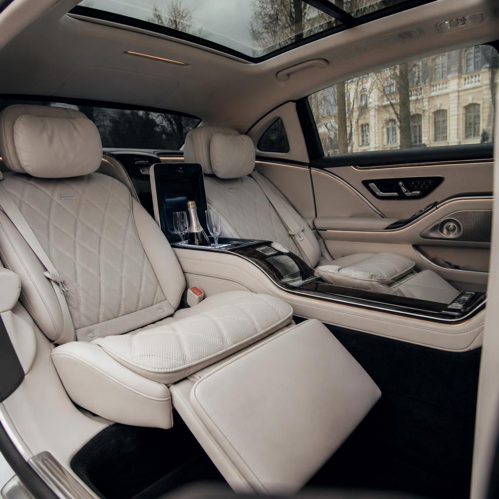 Mercedes-Maybach S-Class rear cabin with executive recliners