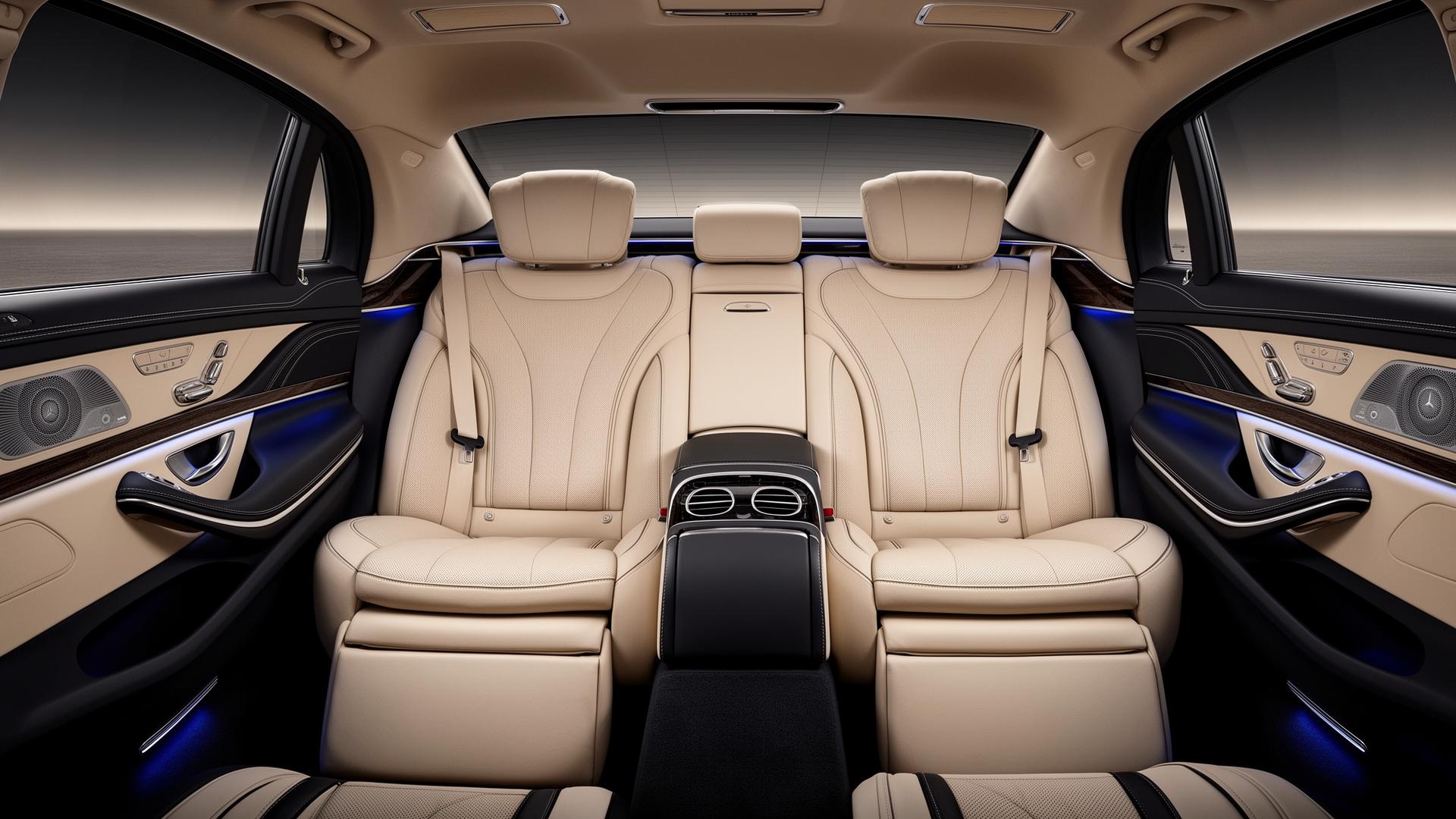 Mercedes-Maybach S-Class rear cabin with executive recliners