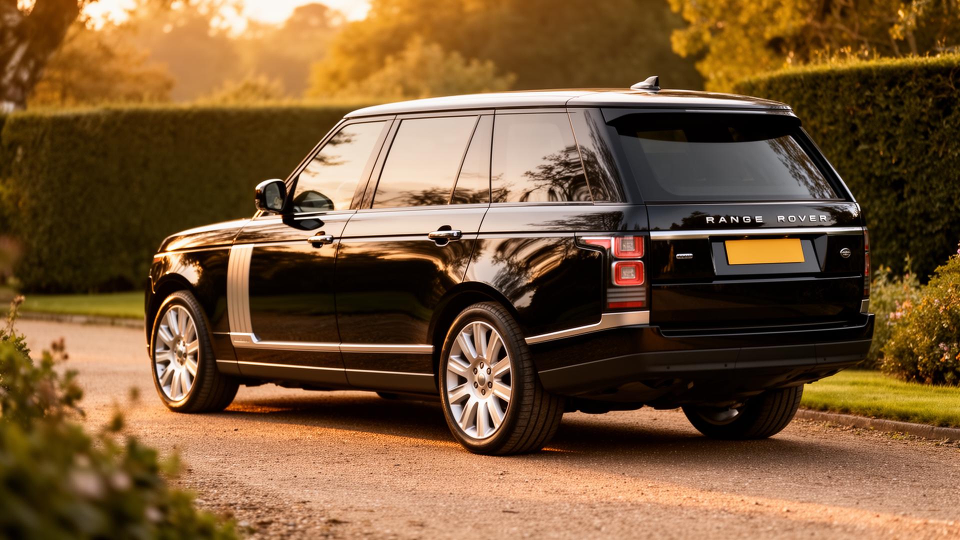 Range Rover rear three-quarter view on a country estate driveway